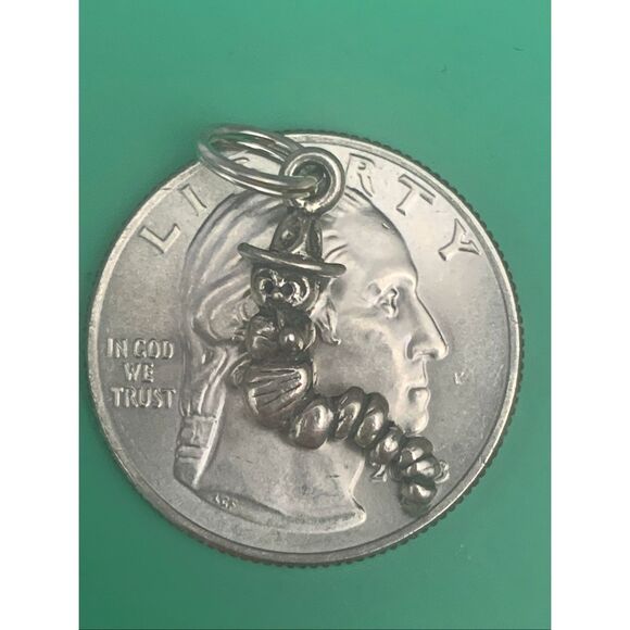 .925 Garden Worm Sterling Silver Jewelry Charm #plants #gardner - Picture 3 of 3